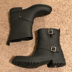 NWOT Sam Edelman black rubber boots -  size 10
